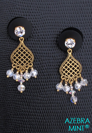 Boucles d'oreilles pendantes cristal brillant Scintillation