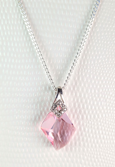 Collier cristal rose Scintillation