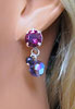 Boucles d'oreilles parfum de violette Scintillation