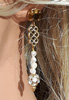 Boucles d'oreilles perle d'eau douce et strass Scintillation