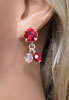 Boucles d'oreilles rouge merveille Scintillation