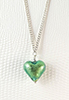 Collier coeur or aquamarine