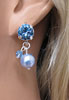 Boucles d'oreilles bleues perles Scintillation